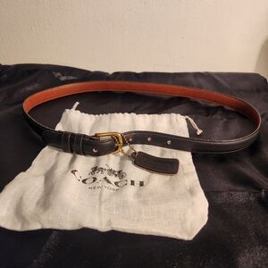 Coach Black and Brown Leather Belt
